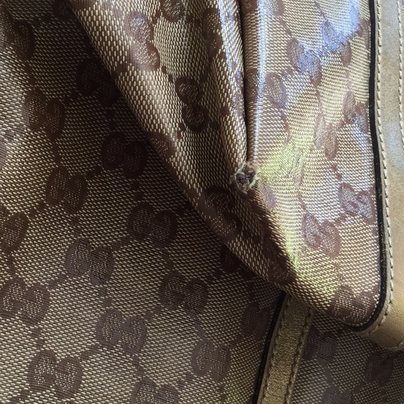 ❤️SOLD❤️Authentic GUCCI BrownTan GG Signature Tote - Picture 5 of 8